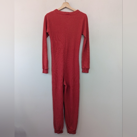 Vintage Victoria's Secret Red Thermal One Piece Pajamas - Picture 3 of 11